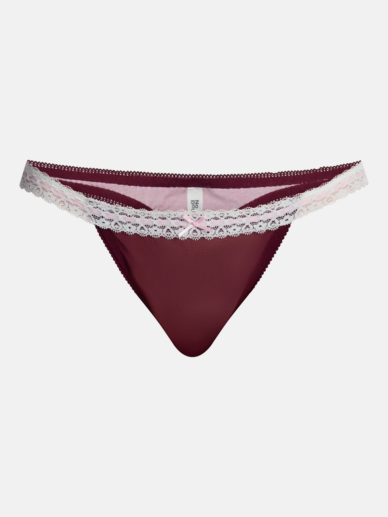 No Boundaries Beaded Lace Thong Panties, 3 Pack, Women's XS-XXXL