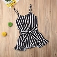thumbnail image 3 of Luiryar Baby Girls Summer Sleeveless Romper Stripe Single-breasted Shorts, 3 of 5