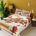 thumbnail image 4 of Ambesonne Retro Fitted & Top Sheet Set with Shams, Vintage Rusty Faded Tin, Cream Red Orange, 4 of 8