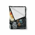 thumbnail image 2 of Galaxy Soft Flannel Fleece Throw Blanket, Solar System All 8 Planets and the Sun Pluto Jupiter Mars Venus Science Fiction, Cozy Plush for Indoor and Outdoor Use, 60" x 80", Black Grey, by Ambesonne, 2 of 6
