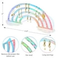 thumbnail image 4 of NiHome Iridescent Earring Holder Organizer Set - 74 Hole Acrylic Stand Display Rack for Studs, Dangles and Hoops - Rainbow Iridescent Finish - Ideal for Girls and Women, 4 of 8