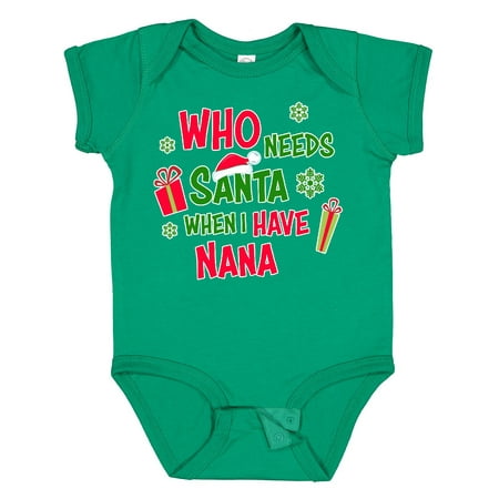 

Inktastic Who Needs Santa when I Have Nana Gift Baby Boy or Baby Girl Bodysuit