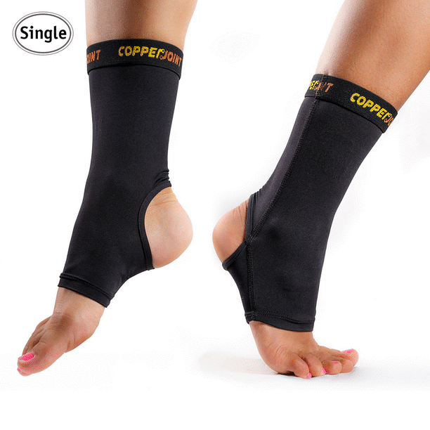 CopperJoint Copper Compression Ankle Sleeve / Foot Sock Tight Fit