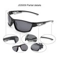 thumbnail image 3 of JUST GO Polarized Sports Sunglasses for Baseball Running Cycling Fishing Golf, Black, Grey, 3 of 7