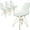 White Green, variant on LeisureMod Dining Chair in Acrylic with Gold Chrome Eiffel Base and Curved Back Design Lightweight Easy Assembly for Modern Home, Kitchen, Cafes Cresco Collection in Clear Set of 4