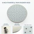 thumbnail image 5 of Boyel Living 9 in. Wall Mount Rain Shower Head System Shower Faucet Fixed Shower Head with Single Lever Handle and Valve in Brushed Nickel, 5 of 7