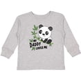 thumbnail image 3 of Inktastic My Daddy Loves Me- cute panda Boys or Girls Long Sleeve Toddler T-Shirt, 3 of 5