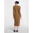 thumbnail image 3 of Scenario Women's Cardigan Midi Dress with Long Sleeves, Sizes XS-XXXL, 3 of 5