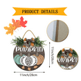 thumbnail image 2 of Eveokoki Hello Pumpkin Hanging Sign Front Door Decor Fall Decorative Wooden Sign Rustic Porch Decoration for Home Office Garden Farmhouse 11 Inch, 2 of 6
