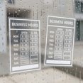 FESTFENDS 1Set Fade Resistant Business Hours Sign Decals for Retail ...