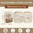 thumbnail image 5 of FOR U DESIGNS Sheep Sunflower Cross Print Bible Cover for Women Men Lightweight Bible Carrier Tote Bag Large Capacity Protective Church Organizer Holder Bag with Handle, 5 of 7
