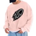 thumbnail image 1 of Sudadera sin capucha para hombre, cuello redondo, sudadera deportiva con estampado de fútbol, jersey de manga larga, blusa de poliéster para hombre, 1 of 4