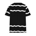 thumbnail image 4 of Scyoekwg Womens Summer Tops V Neck Plus Size Tunic Tshirt Lightweight Color Block Patchwork Loose Trendy Blouses (Black,XL), 4 of 5