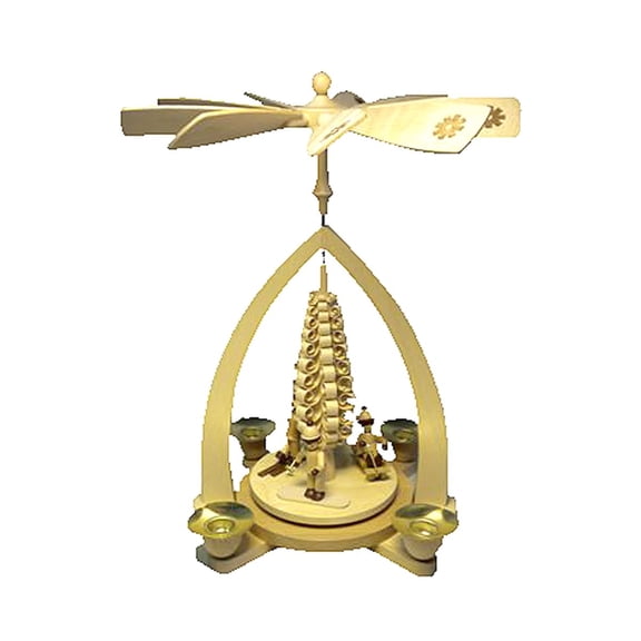 Alexander Taron 10" Richard Glaesser Children Enjoying Winter Sports Pyramid