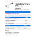 thumbnail image 2 of Front Right Upper Rearward Control Arm - Compatible with 2006 - 2011 Audi A6 Quattro 2007 2008 2009 2010, 2 of 2
