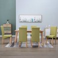 thumbnail image 1 of vidaXL Dining Chairs 6 pcs Green Fabric, 1 of 5