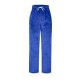 thumbnail image 4 of UTSJKR Deals Plush Pajama Pants for Women Soft Fuzzy Lounge Pants Drawstring Comfy Fleece Sleepwear Pjs Bottoms Winter Loungewear Blue XL, 4 of 5