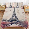 thumbnail image 2 of 3PCS Eiffel Tower Duvet Cover Set Twin, 1 Duvet Cover And 2 Pillowcase, Duvet Cover for Kids Girls Boys And Teens, 2 of 6