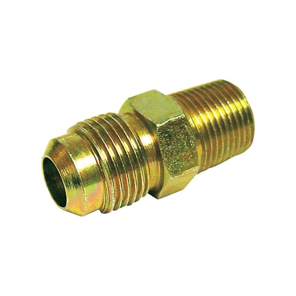 Jmf Flare Male Connector 5/8 " Flare X 1/2 " Mpt Yellow Brass Lead Free Pack of 5
