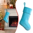 thumbnail image 3 of 20 Inches Christmas Stocking, Soft Velvet Xmas Tree Hanging Ornament, Christmas Stocking Decoration for Family New Year Holiday Party Mantel Fireplace Decor, Gift Filler Suffer Bag,1Pc,Sky Blue, 3 of 4