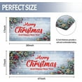 thumbnail image 2 of Christmas Kitchen Mats Set of 2, 17x30 + 17x47 Inch Xmas Kitchen Rugs, "Merry Christmas And Happy New Year" Pinecone & Star Decor, Non - Slip Floor Mats for Kitchen, Dining Area Christmas Decoration, 2 of 6