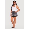 thumbnail image 2 of Women's Plus Size Almost Famous Raw Hem Denim Mini Skirt, 2 of 4