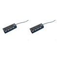thumbnail image 4 of Monstrate USB Hub Cable Splitter Adaptador de expansión Accesorios de oficina Interruptor separado Versión 2.0 Conectores para portátiles Negro 4 puertos 2piezas, 4 of 6
