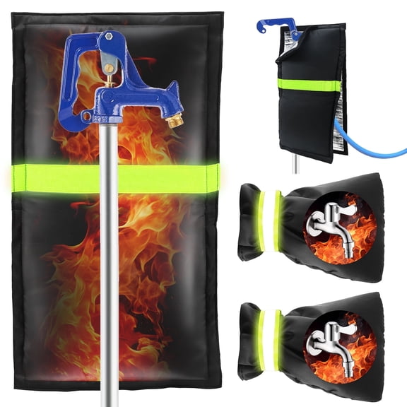 Aovky Outdoor Faucet Covers for Winter, Insulated 3 Pack Large Hose Bib and Spigot Covers for Freeze Protection, Waterproof Reusable Outside Faucet Covers for Yard Hydrants and Water Pipes