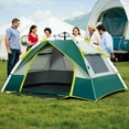thumbnail image 3 of Fanruina Instant Setup Camping Tent for 1-3 or 3-4 People All-Season Tent with Dual Entrances and Mesh Windows Lightweight Green or Yellow Ideal, 3 of 14