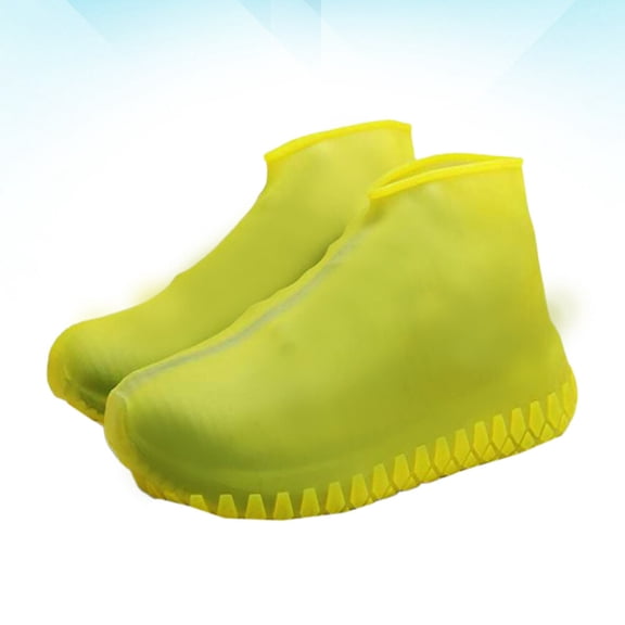 CTIRCHIU 1 Pair Yellow Anti Slip Rain Boots Overshoes for Adults Edging Full Outdoor