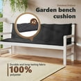 thumbnail image 4 of vidaXL Indoor/Outdoor Bench Cushions 2 pcs, Non-slip, Water-Repellent, Black 70.9"x19.7"x2.8", 4 of 8