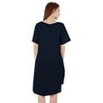 thumbnail image 3 of Inkmeso Nightgowns for WoMen's Short Sleeve W/ Round Neck Nightdress Jersey Tunic Loungewear, 3 of 7