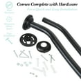 Bath Bliss Curved Shower Rod in Matte Black