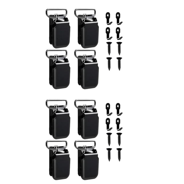 Paquete de 8 Pinzas Resistentes para Tapices, Colgadores Antideslizantes Edredones, Ideales Colgar en la Pared, Alfombras, Tapetes y Mantas.