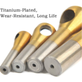thumbnail image 4 of nipocaio 4 Piece Titanium Coated Countersink Bevel Deburring Tool for Wood Metal Plastic Countersink Bit Set, 4 of 5