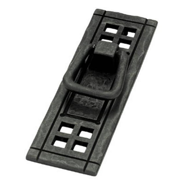 Liberty Hardware PN8006-SAM-A 4.13 in. Flat Black Vertical Bail Pull & Back Plate