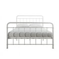 thumbnail image 3 of Pemberly Row Farmhouse Metal Full Frame Bed with Side Rails in White, 3 of 8