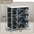 thumbnail image 6 of Sorbus Dresser with 7 Drawers- White Frame, Black Marble Drawers, 6 of 6