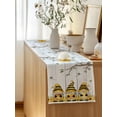 thumbnail image 5 of Table Runner 72 Inches Long for Kitchen Dining, Yellow Bees Gnomes Dresser Scarf Farmhouse, Dining Table Decorations for Wedding/Parties, Spring Floral Branches Wooden 13 x 72 In, 5 of 8