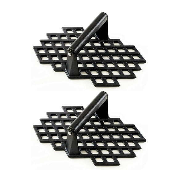 Grill Marks Press Charcoal Companion CC5159, hierro fundido (paquete de 2)