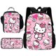 thumbnail image 1 of Mochila escolar Sanrios Hello Kitty para niños y niñas, bolsa de almuerzo, bolsas de lápices, mochilas escolares, el mejor regalo, 1 of 5
