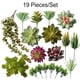 thumbnail image 5 of Ounissouiy Suculentas falsas, accesorios para fotos, plantas decorativas simuladas, bonsái, decoraciones para el hogar, patios, césped, maceta, SET0836 Flores artificiales SET0819 paquete de 18 Ounissouiy HA060204-10B, 5 of 6