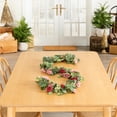 thumbnail image 6 of DAMAI 5.9Ft Artificial Eucalyptus Flower Garland with Fake Rose Dahlias Flower Vine Seeded Eucalyptus Leaves Greenery Garland for Wedding Table Backdrop Party Centerpiece Room Decor, 6 of 7