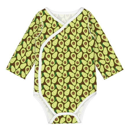 

Matuu Avocado for Baby Long-Sleeve Bodysuit Soft Cotton Comfortable and Breathable Perfect for Newborns and Infants