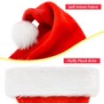 thumbnail image 2 of Coolamde Christmas Hat, Santa Hat, Xmas Holiday Hat for Adults, Unisex Velvet Comfort Christmas Hats for Christmas Red, 2 of 7
