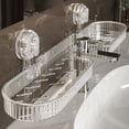 thumbnail image 5 of Bathroom Shower Storage Rack with Suction Cups for Home and Kitchen - Large Capacity Detachable and Reusable No Drilling Required, 5 of 5