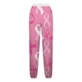 thumbnail image 5 of Simua Women's High Waisted Sweatpants Workout Active Joggers Pants Pink Ribbon Printed Baggy Lounge Bottoms, 5 of 5