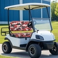 thumbnail image 4 of Aplkyhs Golf Cart Seat Cover Sun Proof Club Car Seat Cushion Red Camouflage Golf Cart Accessories Breathable Seat Bottom and Backrest Cushion for Club Car, 4 of 7