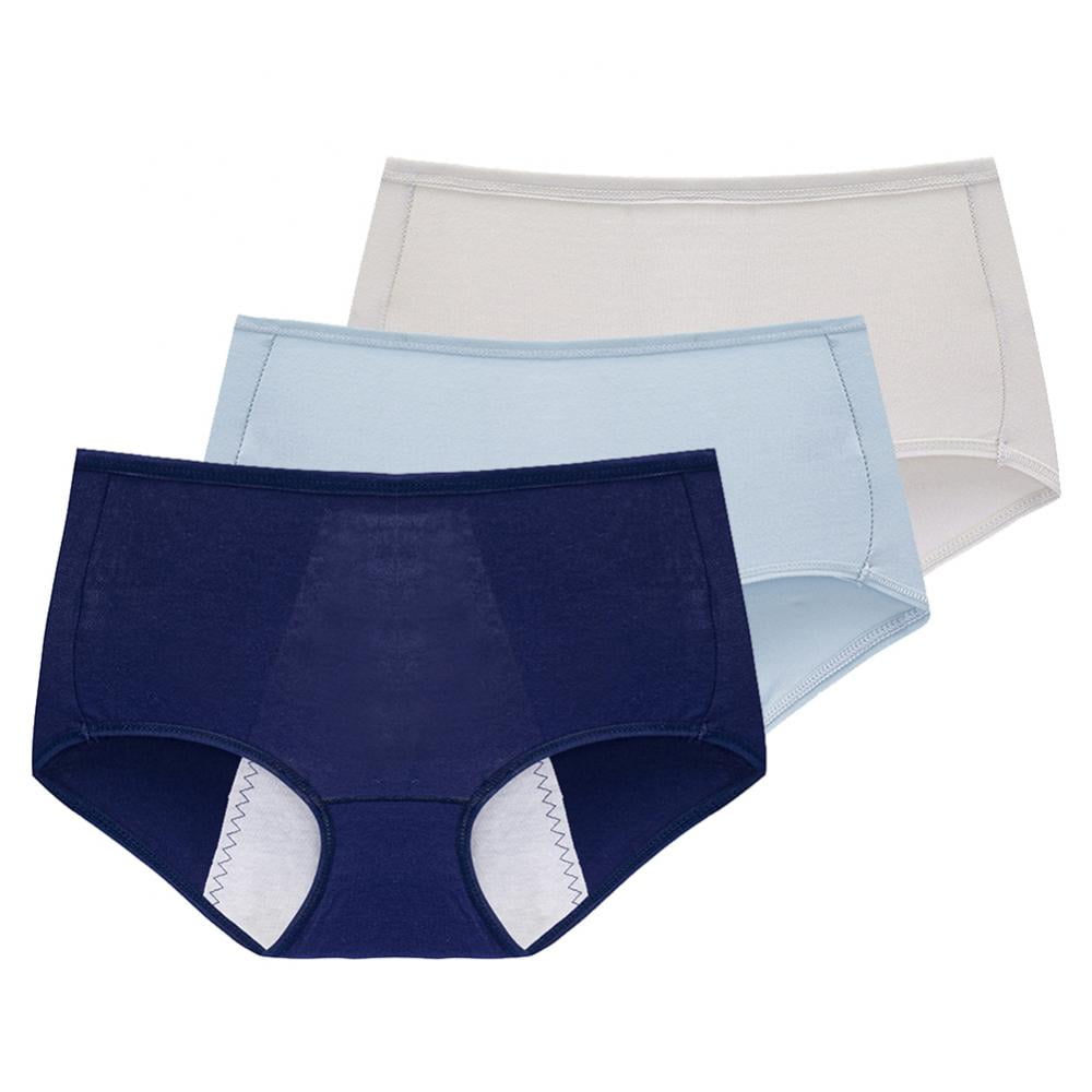 3 Pack Teen Girls Period Panties Cotton Leakproof Menstrual Underwear ...