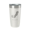 thumbnail image 1 of Bass Lake Map Tumbler Travel Mug Insulated Laser Engraved Coffee Cup Indiana 20 oz White, 1 of 1